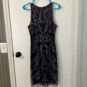 Adrianna Papell Size 8 Elegant Dinner Dress Purple